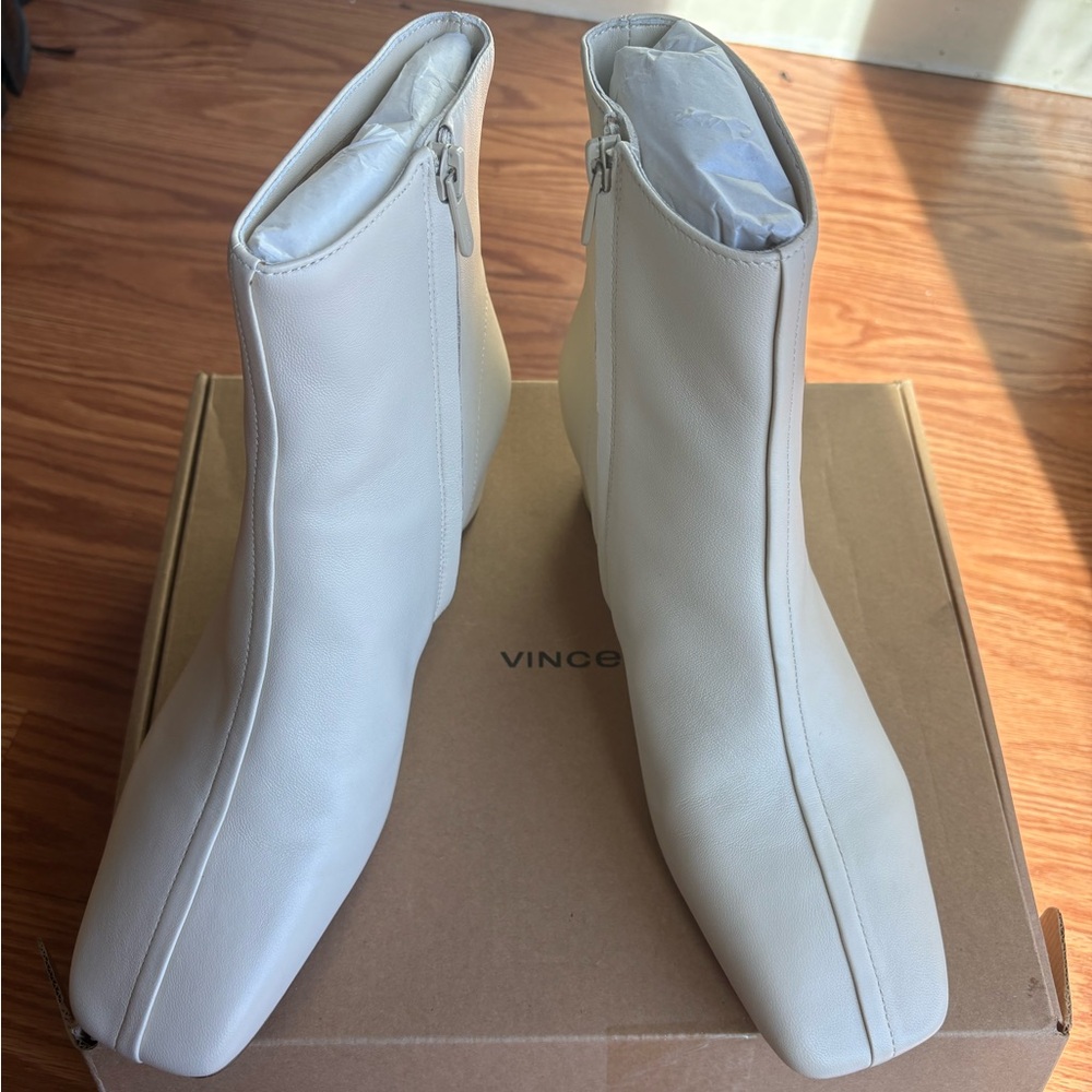 Vince Cream Ankle Booties